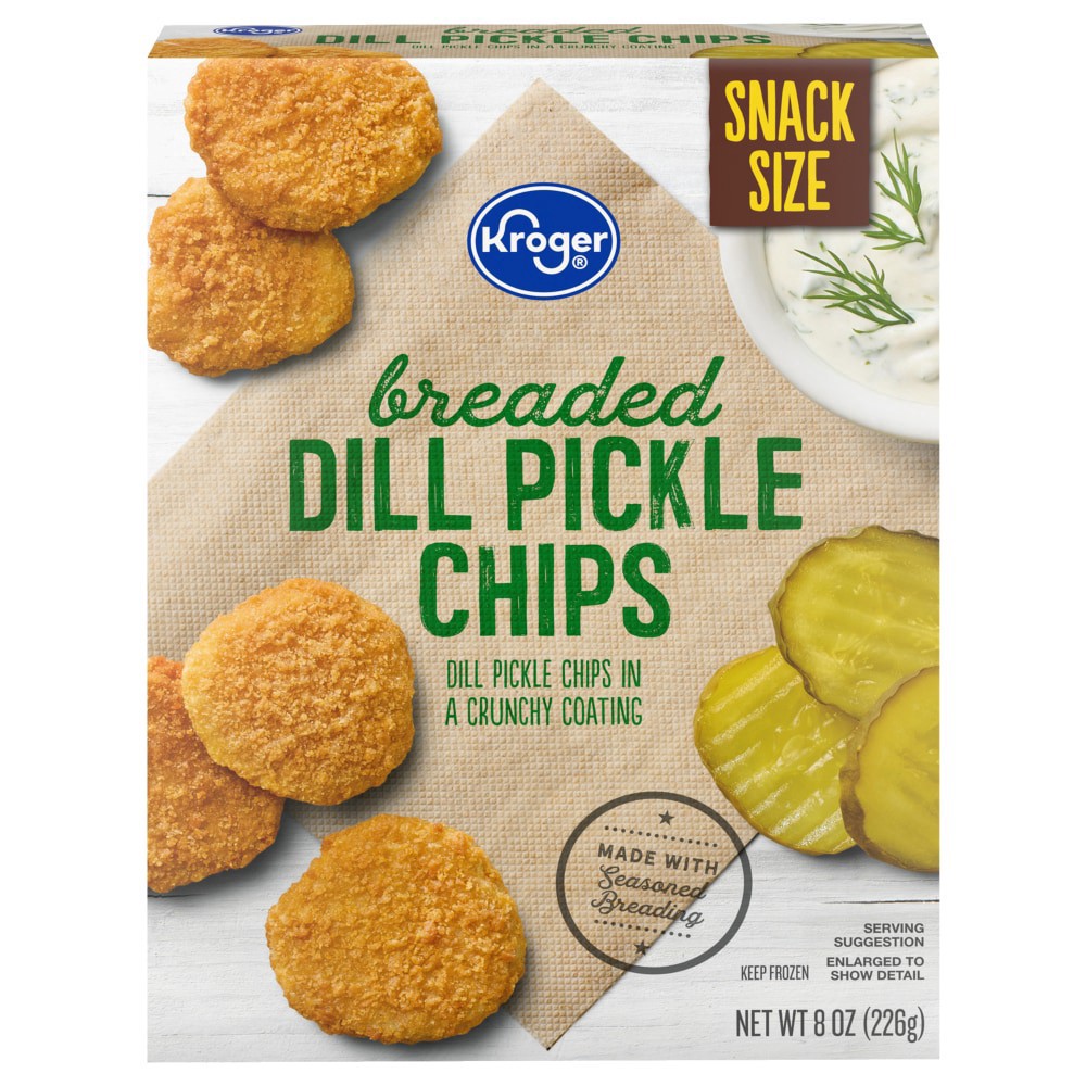 slide 4 of 4, Kroger® Breaded Dill Pickle Chips, 8 oz