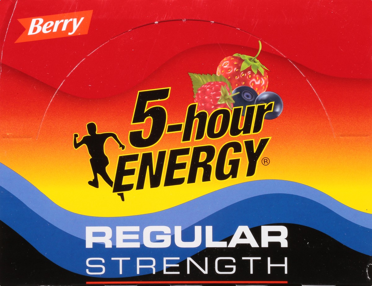 slide 5 of 9, 5-hour ENERGY Shot, Regular Strength, Berry, 12 ct