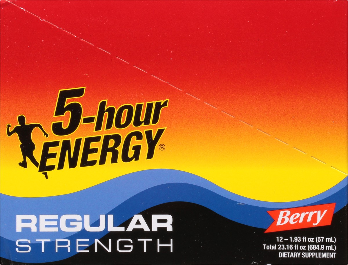 slide 6 of 9, 5-hour ENERGY Shot, Regular Strength, Berry, 12 ct