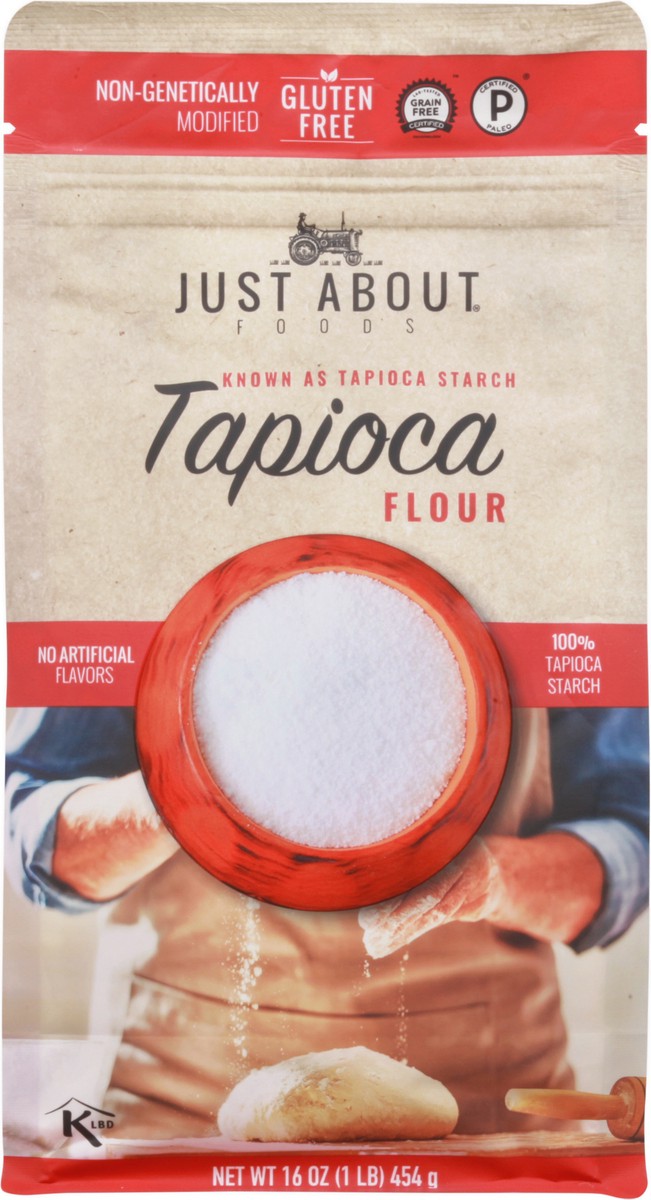 slide 10 of 13, Just About Foods Tapioca Flour 16 oz, 16 oz