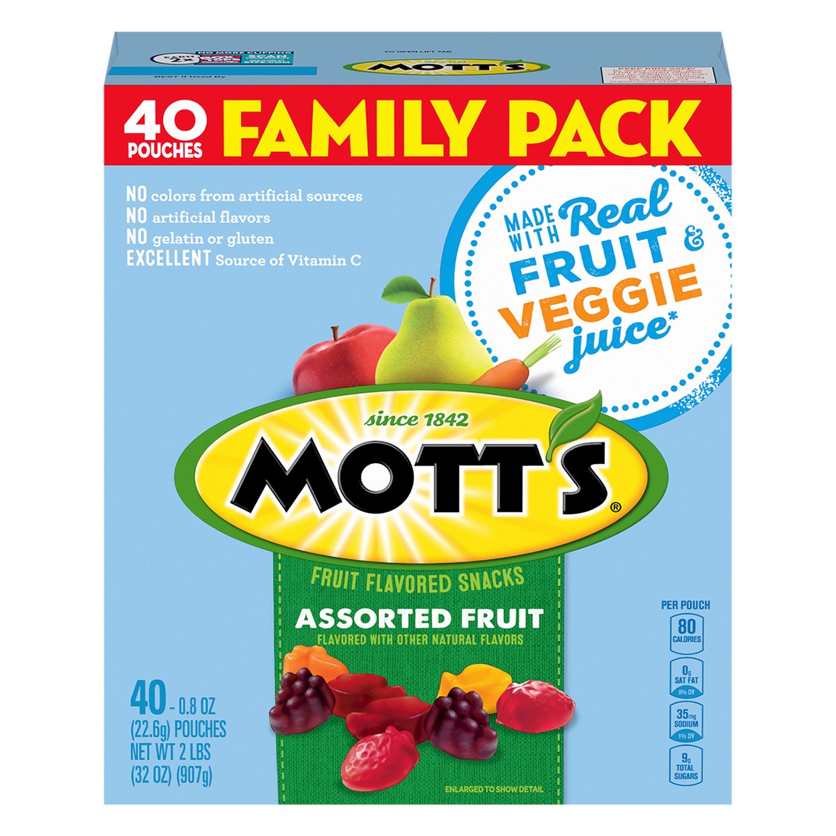 slide 1 of 1, Mott's Medleys, Assorted Fruit Snacks, Gluten Free, 32 oz, 40 ct; 0.8 oz