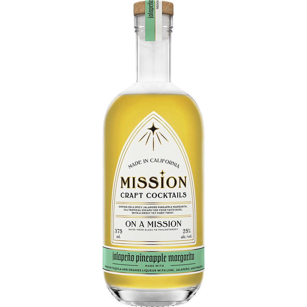 slide 1 of 1, Mission Jalapeno Pineapple Margarita Craft Cocktails 375 ml, 375 ml