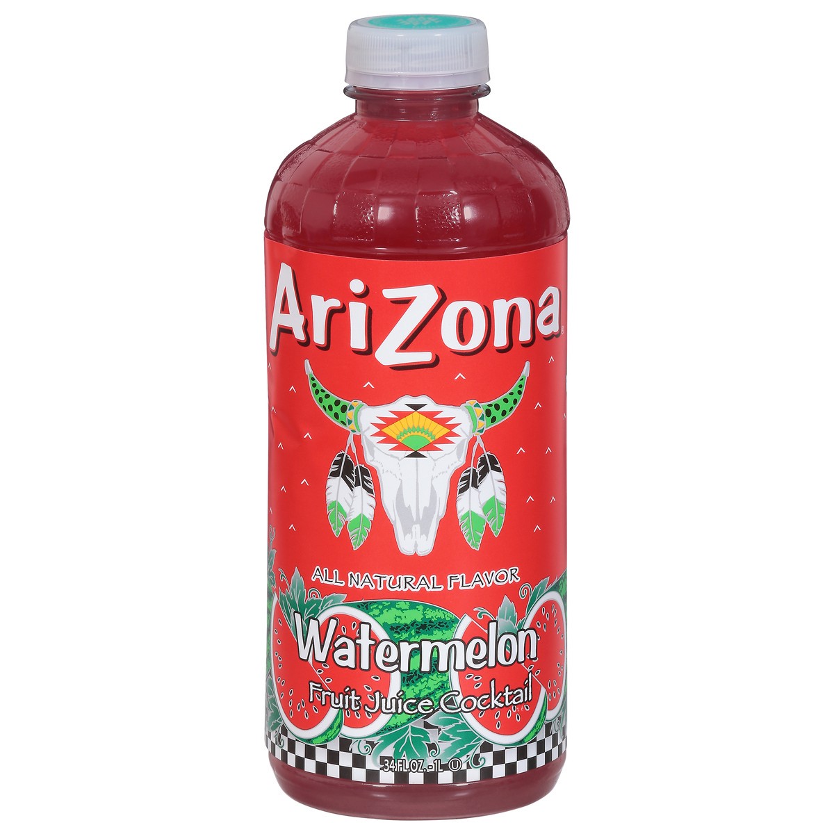 slide 1 of 14, AriZona Watermelon Fruit Juice Cocktail - 34 fl oz, 34 fl oz