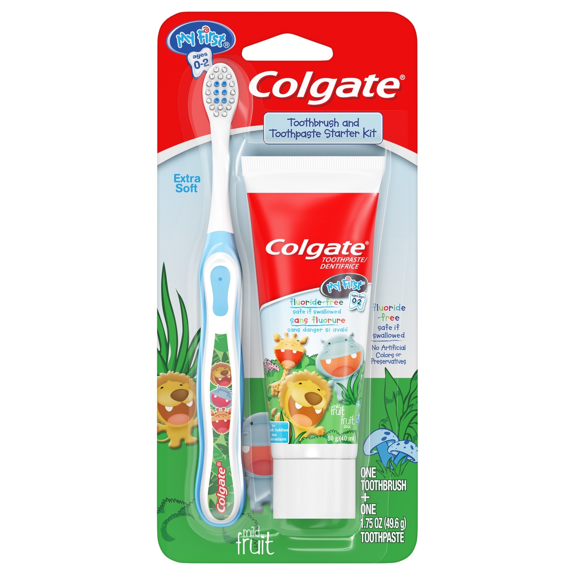 slide 1 of 1, Colgate My First Toothbrush Toothpaste Starter Kit, Assorted Colors, 1 ct
