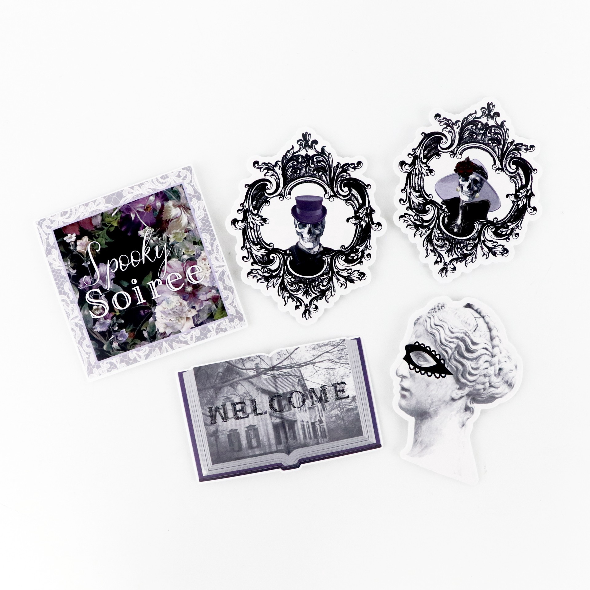 slide 2 of 4, Dead Regency Vinyl Die-Cut Stickers By Recollections, 2.6 in to 3.2 in