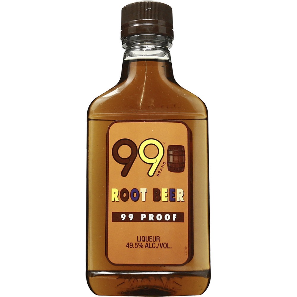 slide 1 of 1, 99 Brand Root Beer Liqueur 200ml Bottle – 49.5% ABV (99 Proof), Creamy Nostalgic Flavor, 200 ml