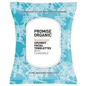 slide 1 of 1, Promise Promise Organic Nourishing Coconut Milk Facial Cleansing Wipes, 25 ct