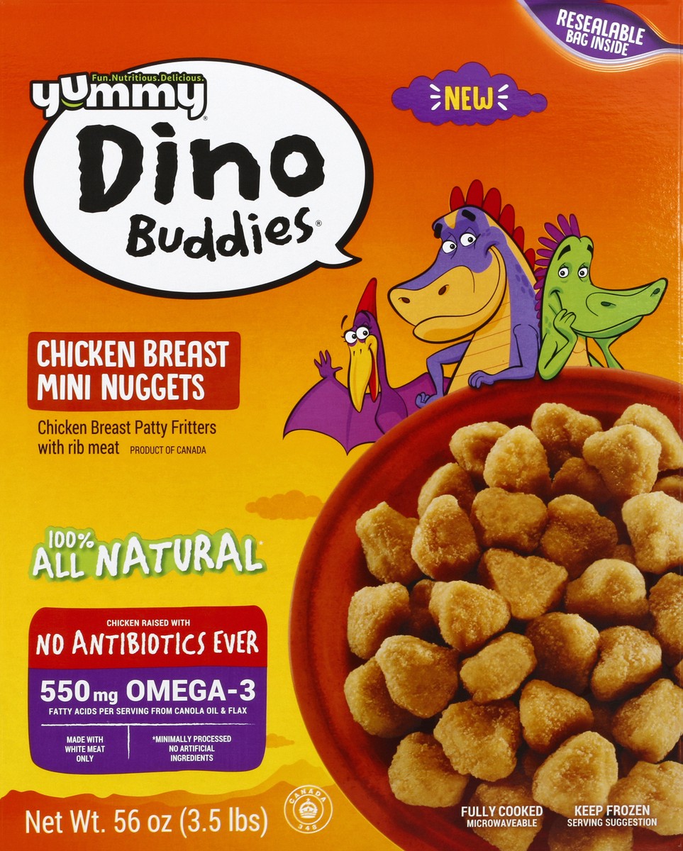 slide 4 of 5, Yummy Dino Buddies Chicken Breast Mini Nuggets, 56 oz