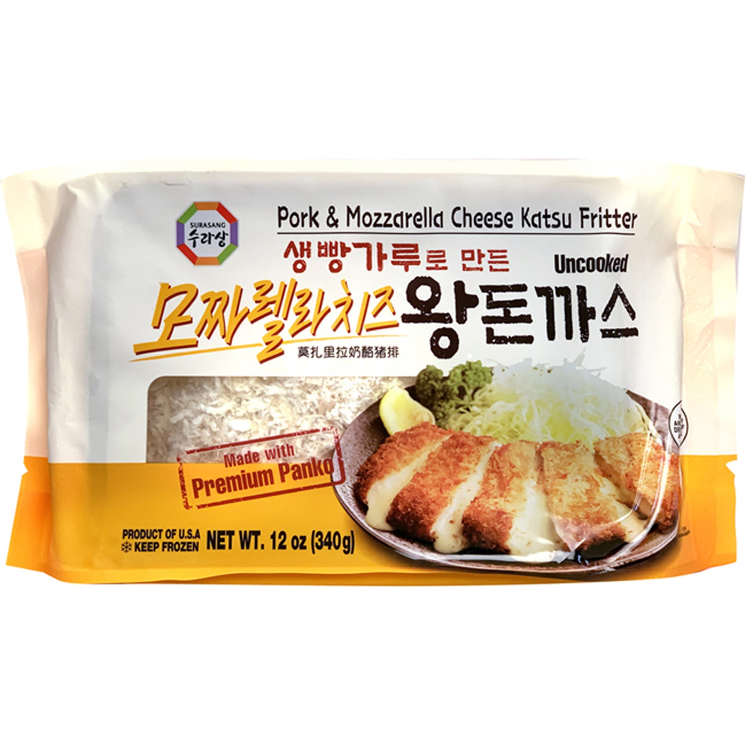 slide 1 of 1, Wang Pork Mozzarella Cheese Katsu, 12 oz