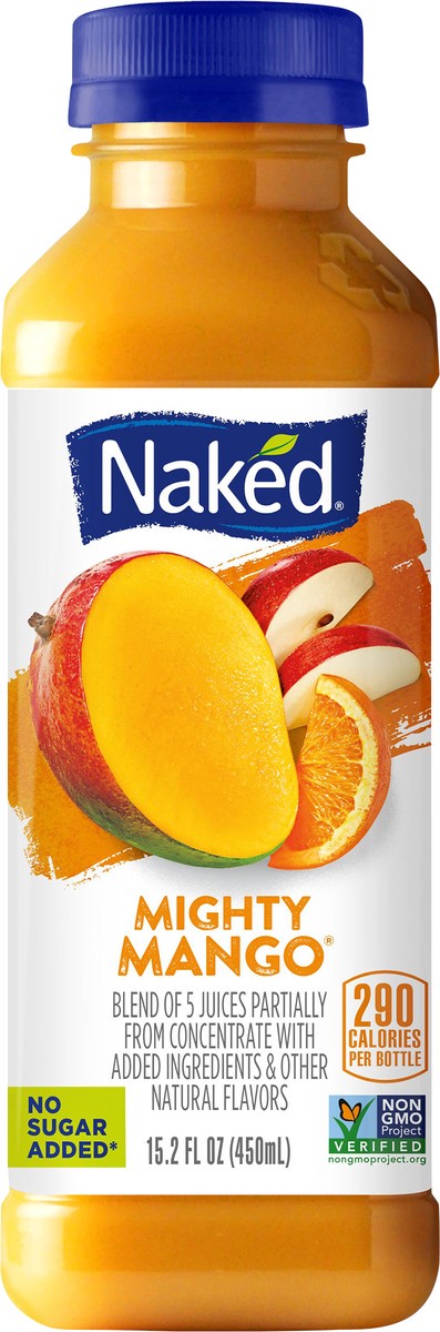 slide 5 of 7, Naked Juice Blend, Mighty Mango, 15.2 fl oz