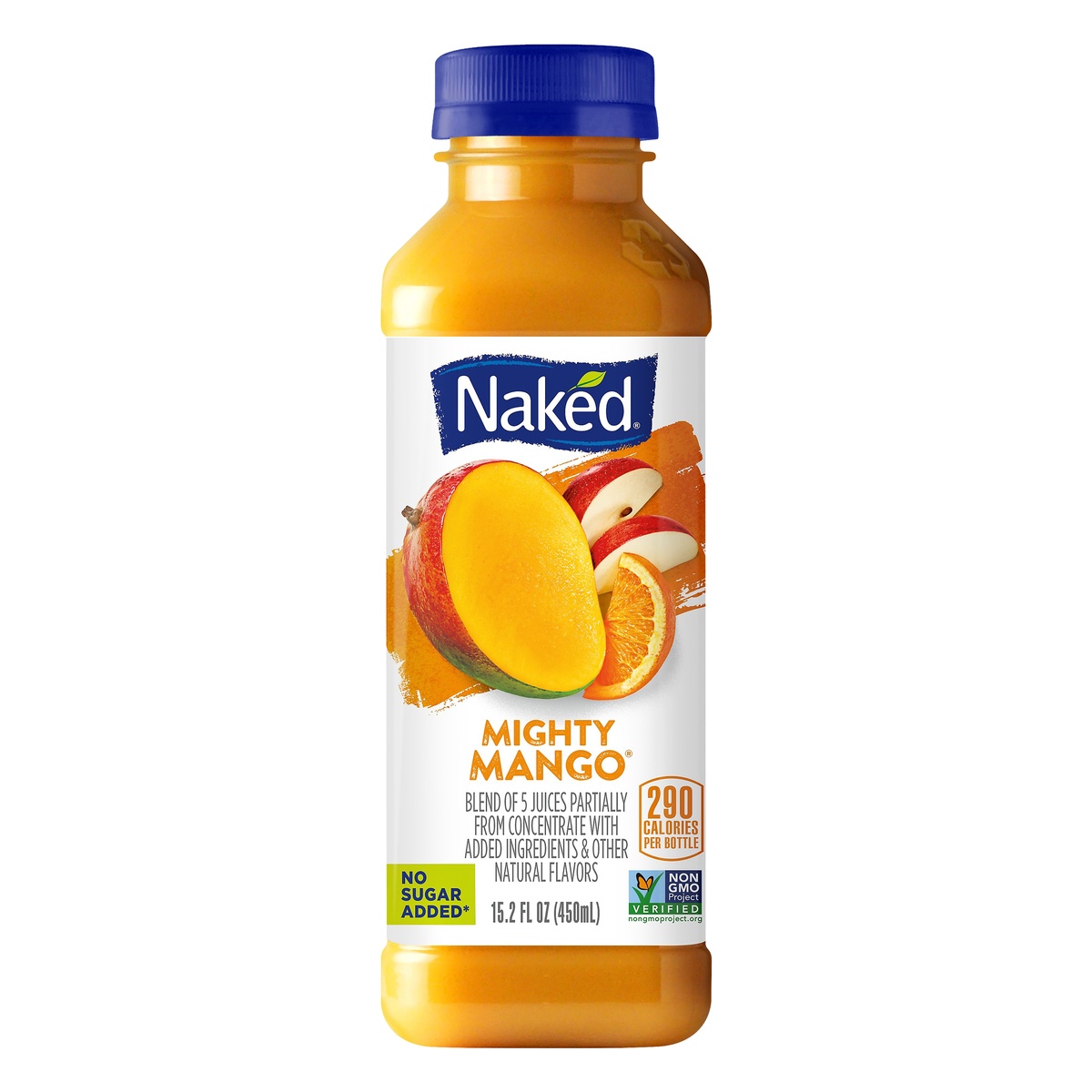 slide 1 of 2, Naked Mighty Mango Fruit Juice Smoothie - 15.2 fl oz, 