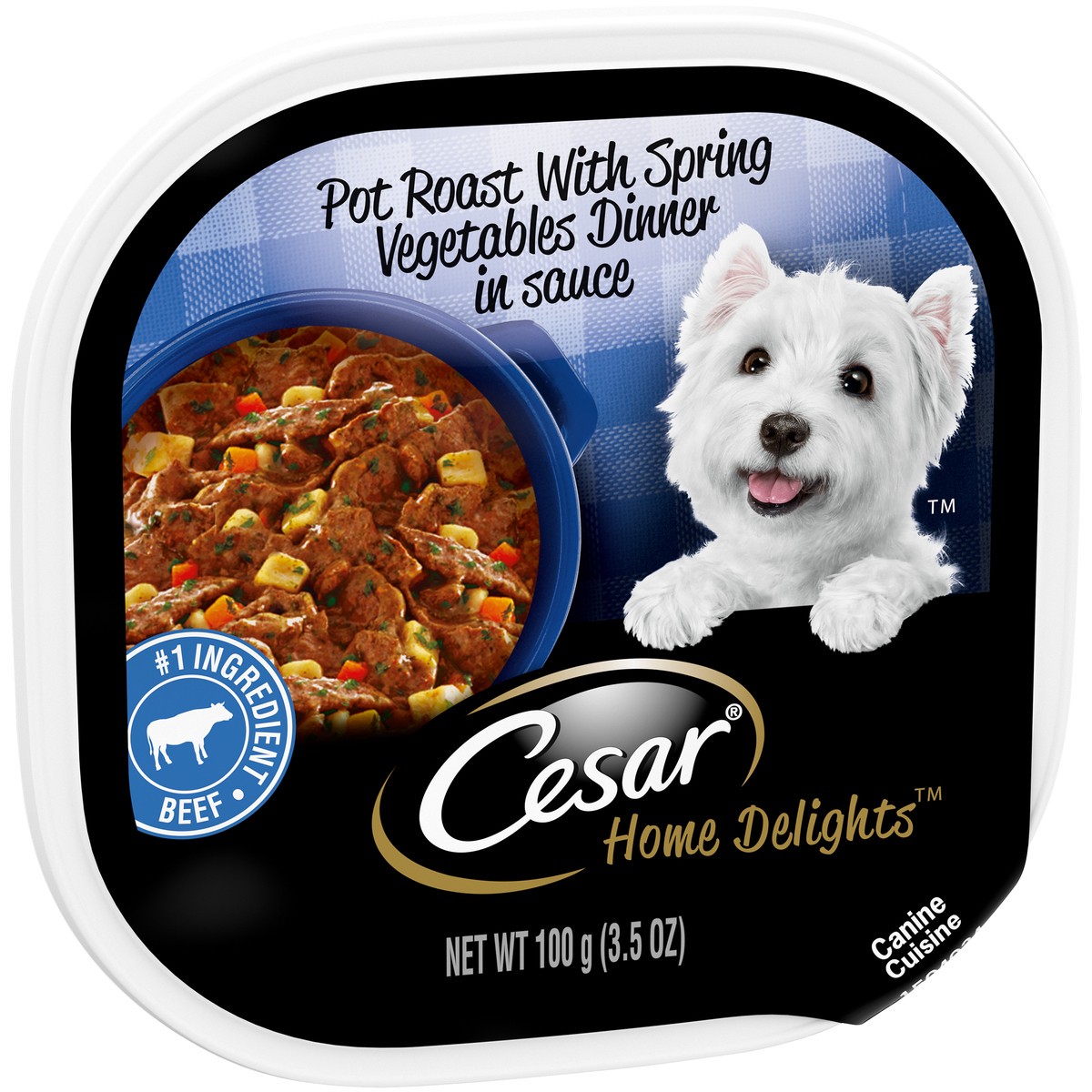 slide 2 of 9, Cesar Canine Cuisine Home Delights Pot Roast with Spring Vegetables Wet Dog Food, 3.5 oz