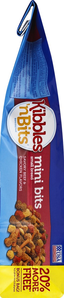 slide 3 of 7, Kibbles 'n Bits Small Breed Mini Bits Savory Beef & Chicken Flavor Dog Food, 4.2-Pound, 4.2 lb