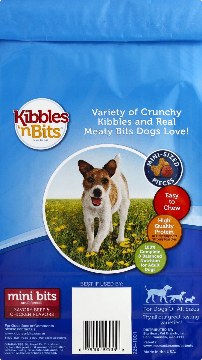 slide 6 of 7, Kibbles 'n Bits Small Breed Mini Bits Savory Beef & Chicken Flavor Dog Food, 4.2-Pound, 4.2 lb