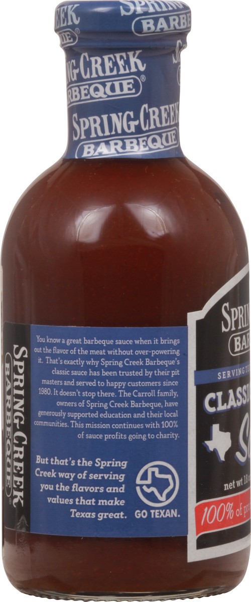 slide 9 of 9, Spring Creek Barbeque Classic BBQ Sauce - 18 oz, 18 oz