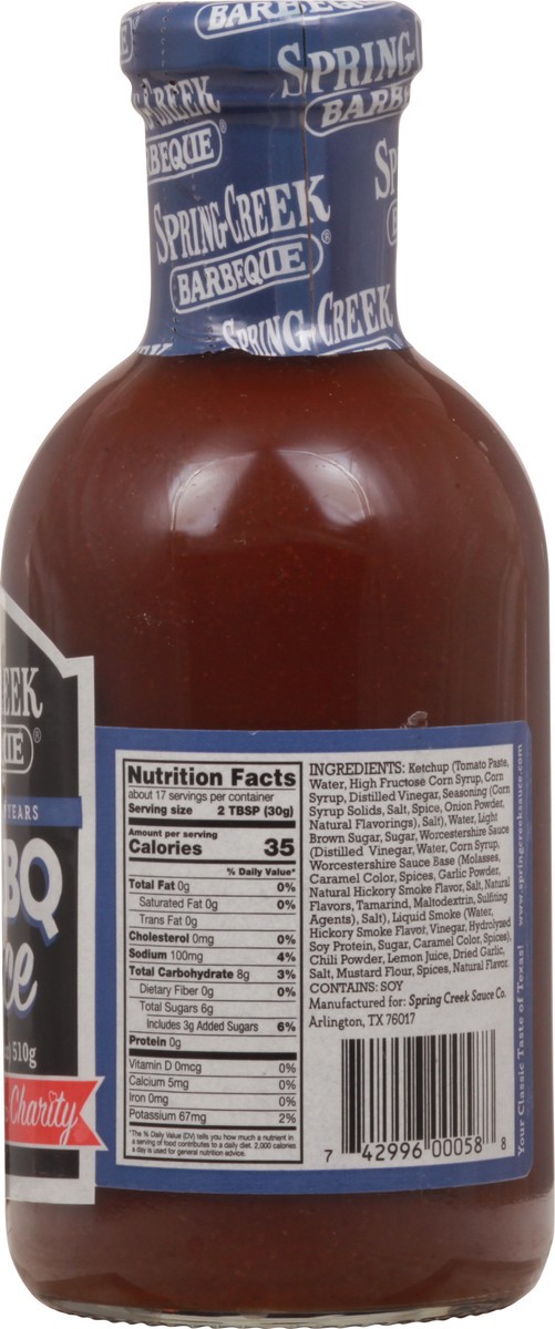 slide 8 of 9, Spring Creek Barbeque Classic BBQ Sauce - 18 oz, 18 oz