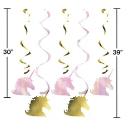 Creative Converting Unicorn Sparkle Dizzy Danglers