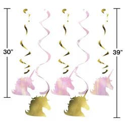 Creative Converting Unicorn Sparkle Dizzy Danglers