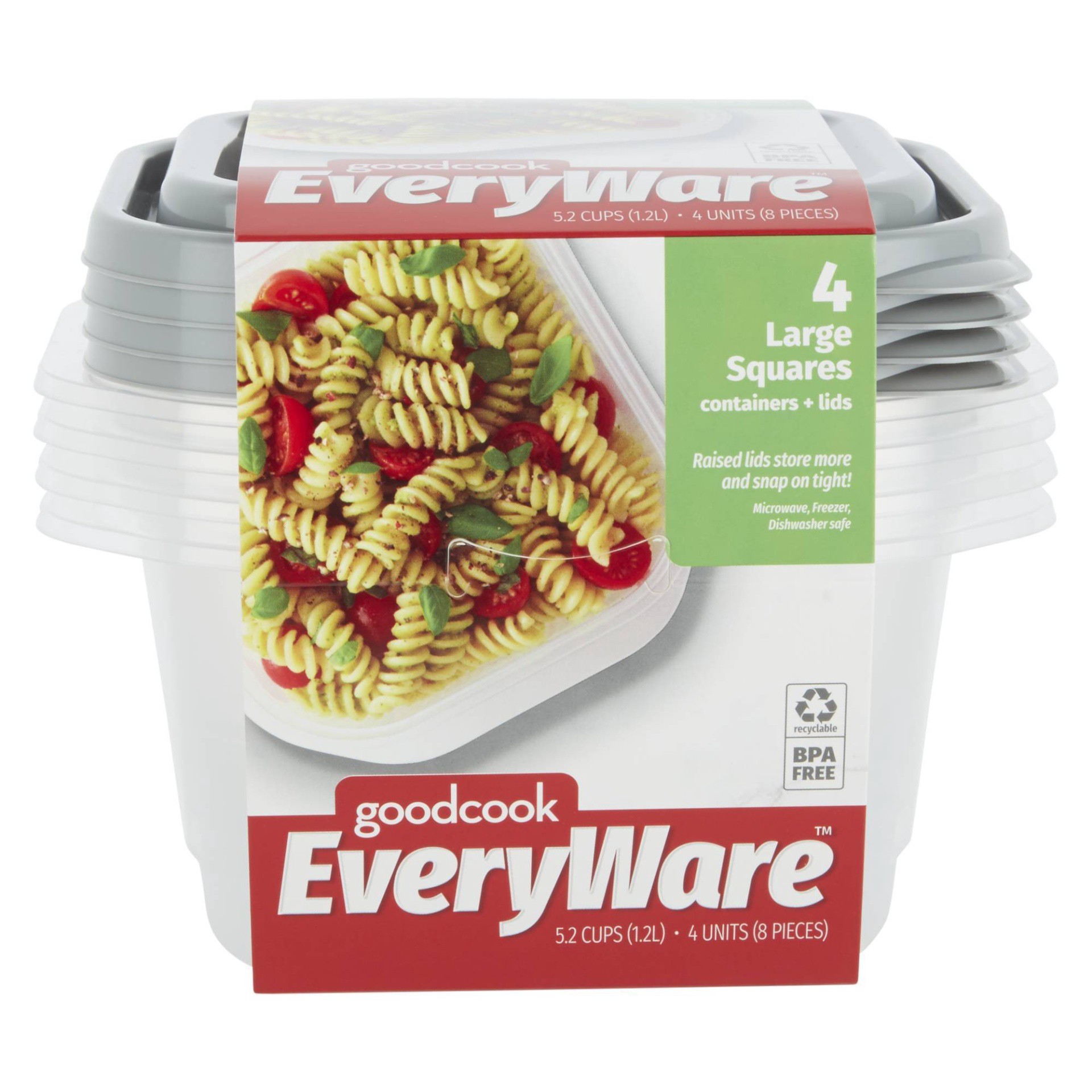 slide 1 of 4, Good Cook Goodcook Everyware Large Square Container Set, 4 ct