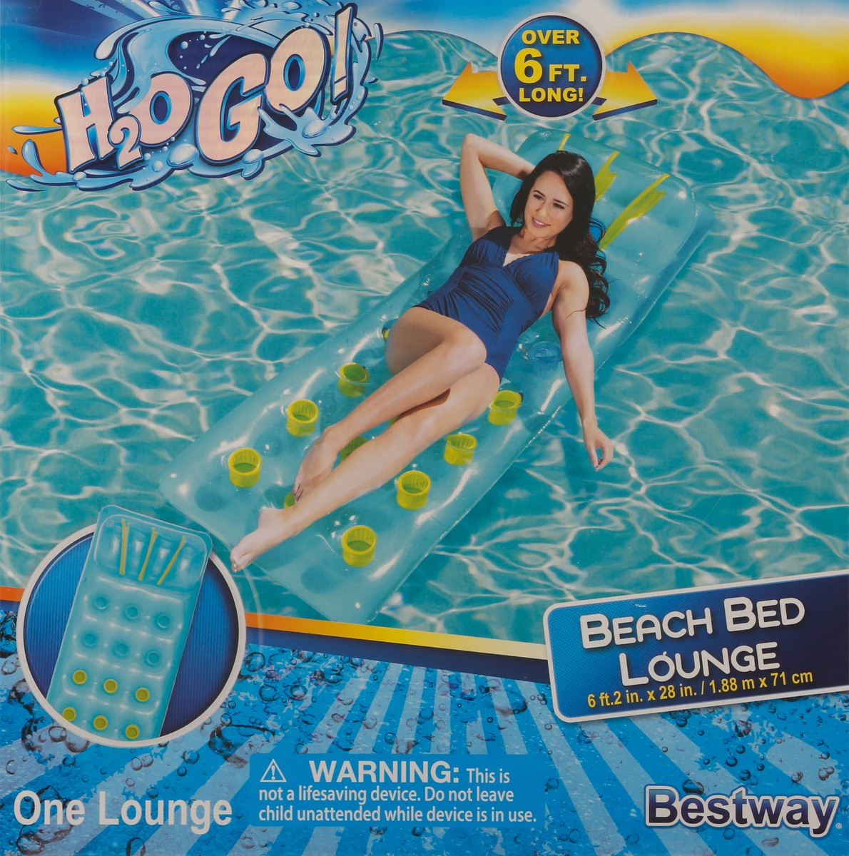 slide 3 of 12, H2O Go! Beach Bed Lounge 1 ea, 1 ea