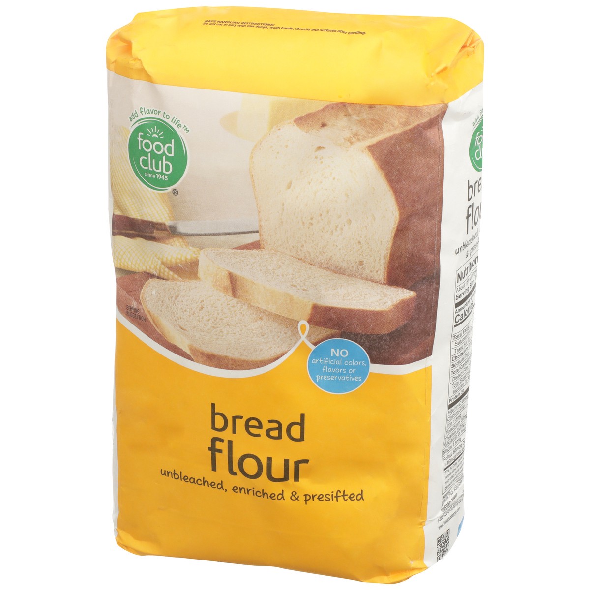 slide 3 of 9, Food Club Unbleached, Enriched & Presifted Bread Flour, 10 lb