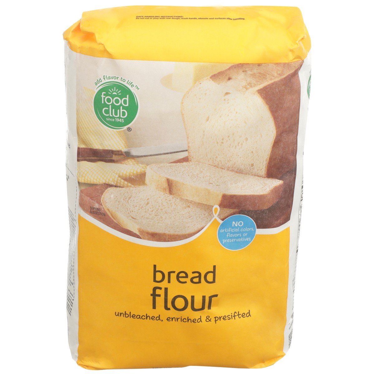 slide 1 of 9, Food Club Unbleached, Enriched & Presifted Bread Flour, 10 lb