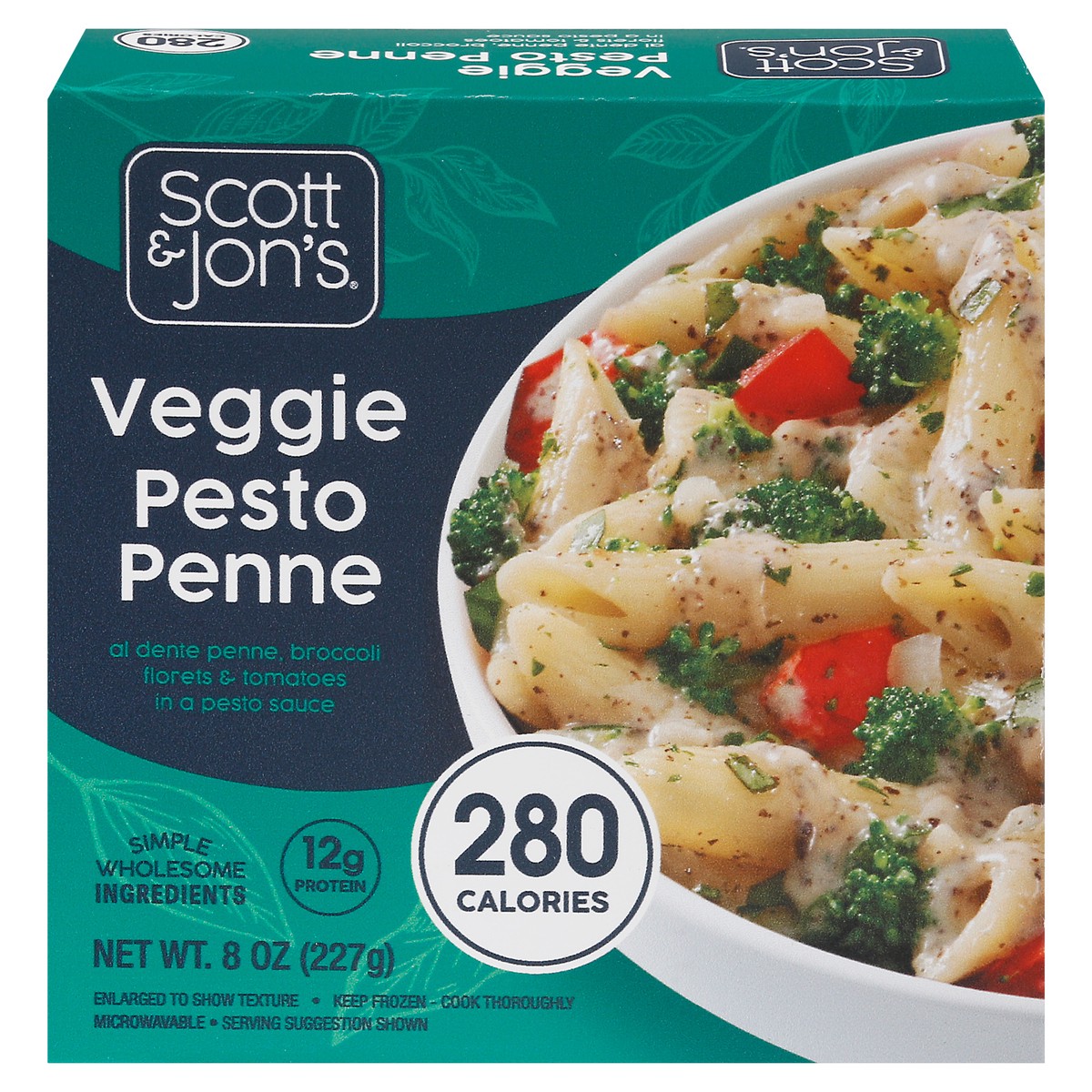 slide 1 of 14, Scott & Jon's Veggie Pesto Penne 8 oz, 8 oz