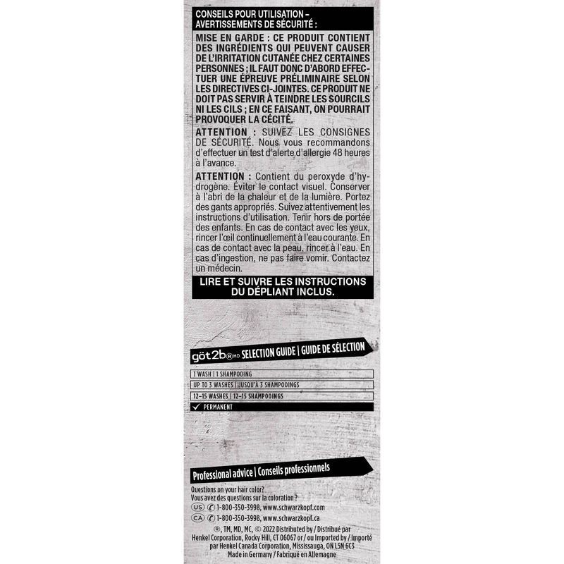 slide 4 of 7, Schwarzkopf Got2b Metallics Permanent Hair Color, M65 Deep Red, 60 ct