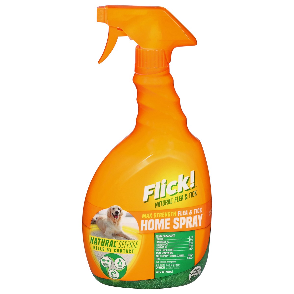 slide 1 of 3, Flick! Max Strength Flea & Tick Home Spray 32 fl oz, 32 oz