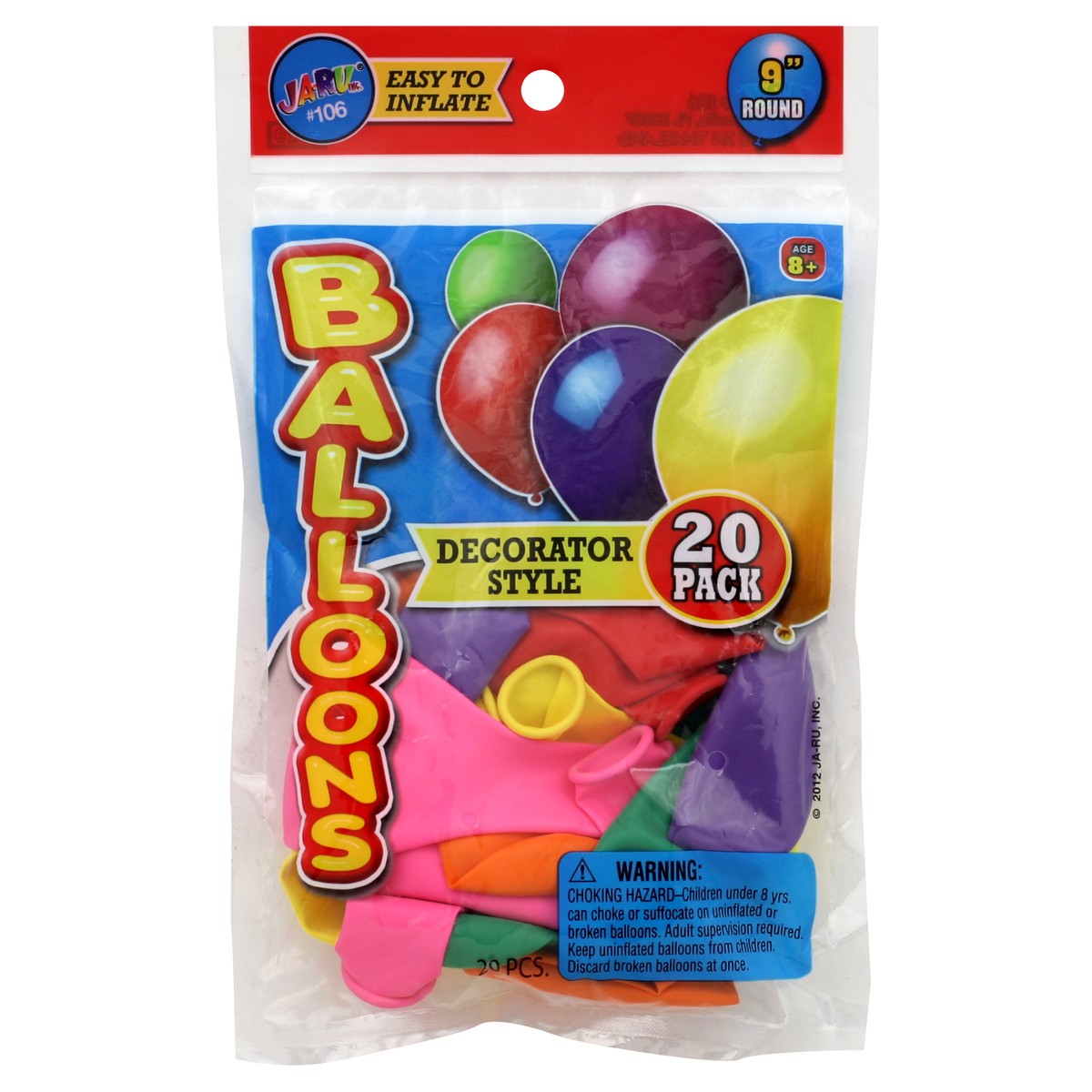 slide 2 of 2, Ja-Ru Jaru Decorator Balloons, 20 ct