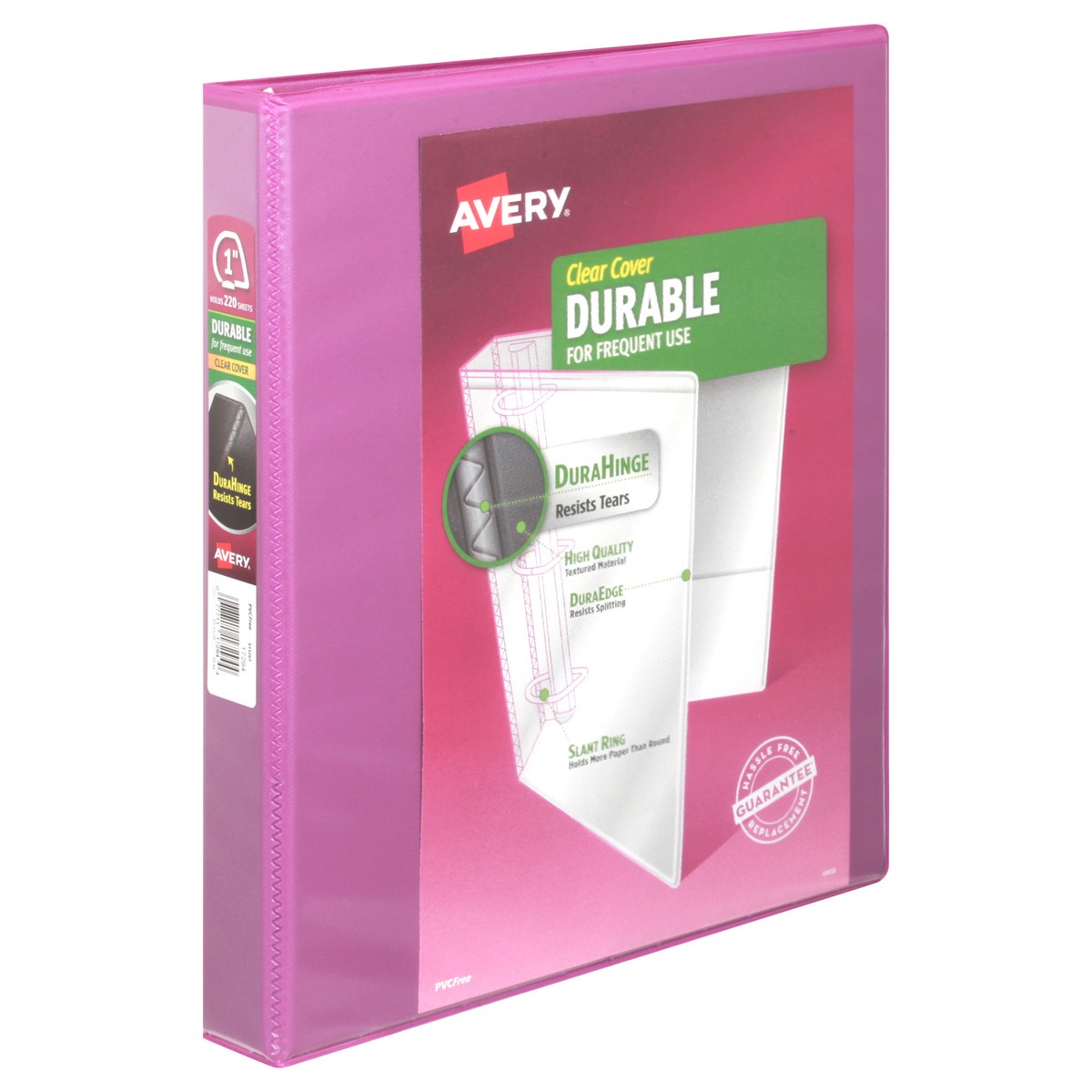 slide 5 of 9, Avery 1 Inch Durable Clear Cover Binder 1 ea, 1 ct