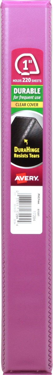 slide 2 of 9, Avery 1 Inch Durable Clear Cover Binder 1 ea, 1 ct