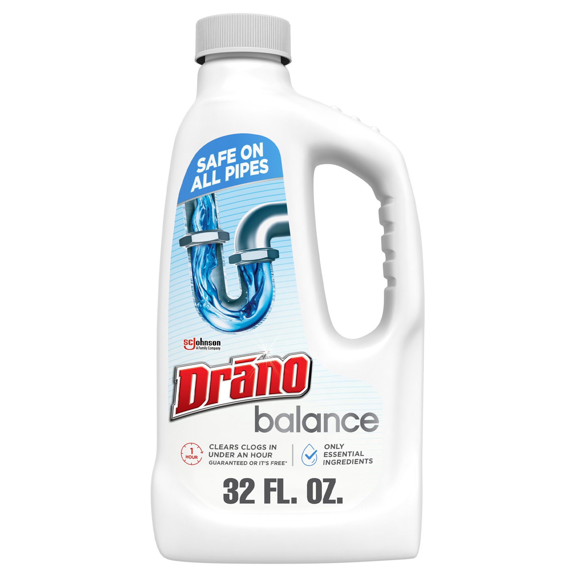 slide 3 of 5, Drano Balance Drain Cleaner, 32 fl oz; 946 ml
