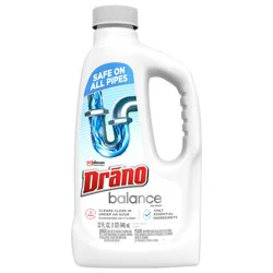 Drano Balance Clog Remover, Drain Declogger with Only Essential Ingredients, 32 oz