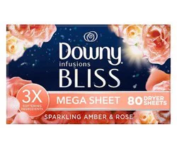 Downy Sheet Infusions Sparkling Amberrose Bls Ms