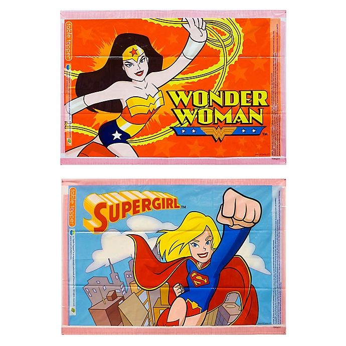 slide 2 of 2, DC Comics Super Friends Table Toppers - Pink, 18 ct