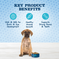 slide 9 of 19, Blue Buffalo Baby BLUE Healthy Growth Formula Natural Large Breed Puppy Dry Dog Food, Chicken and Brown Rice Recipe 24-lb, 24 lb