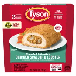 Tyson Frozen Stuffed Chicken Breasts Scallop Lobster, 2 Count