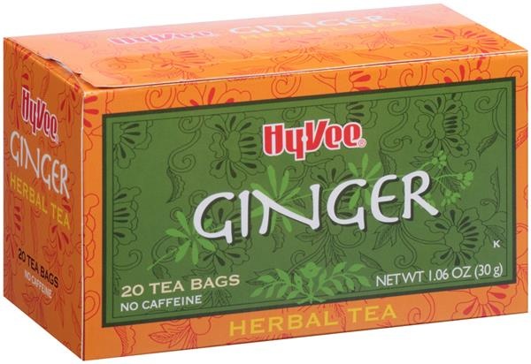 slide 1 of 1, Hy-vee Ginger Herbal Tea Bags - 20 ct; 1.06 oz, 20 ct; 1.06 oz