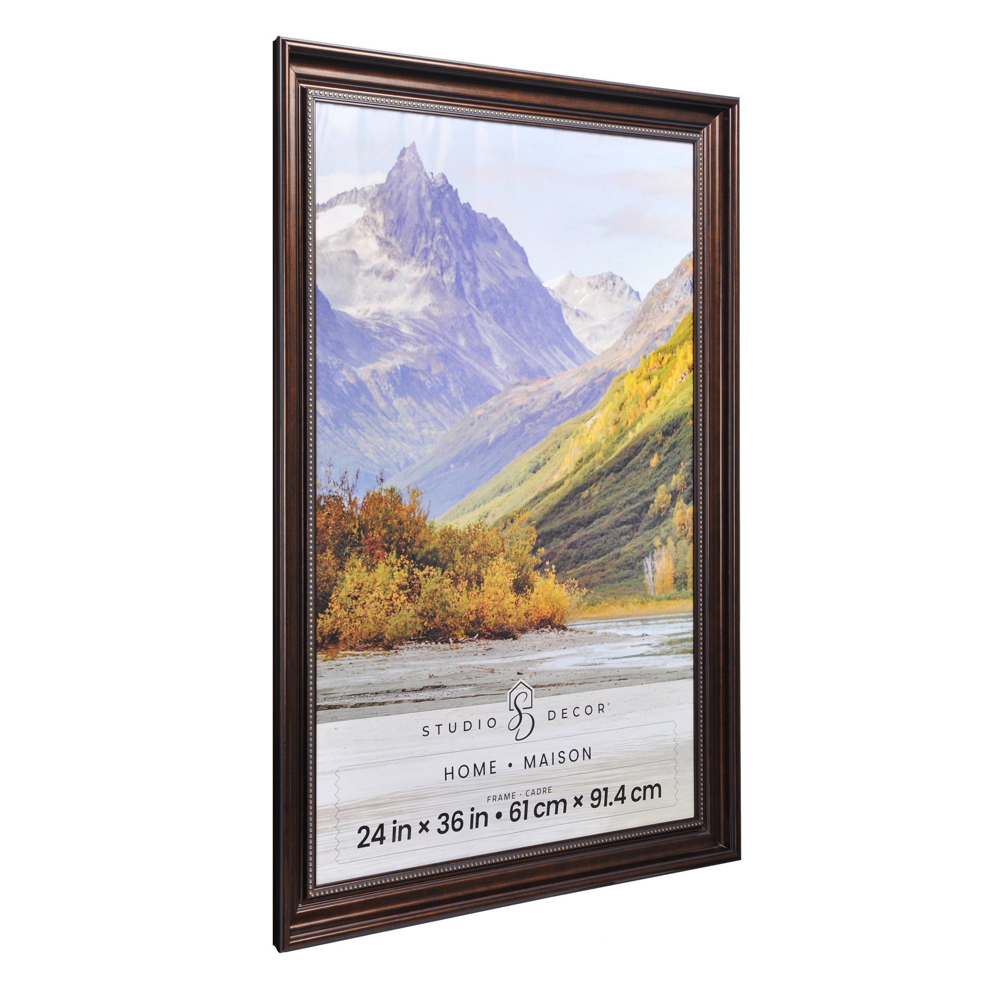 slide 3 of 6, Home Bronze Wide Wall Frame By Studio Decor, 24 in x 36 in