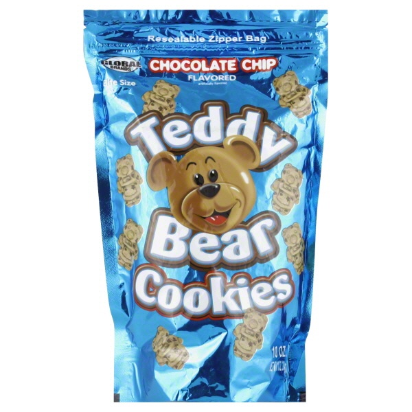 slide 1 of 1, Global Brands Teddy Bear Cookies Chocolate Chip, 12 oz