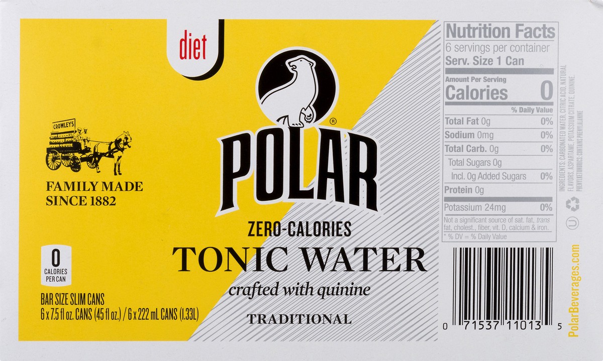 slide 10 of 10, Polar Beverages Tonic Waterdiet - 45 oz, 45 oz