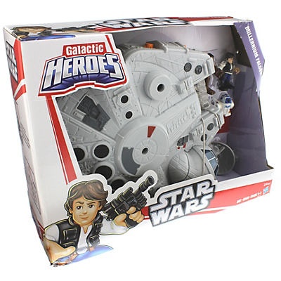 slide 1 of 1, Playskool Heroes Star Wars Galactic Heroes Millennium Falcon and Figures, 1 ct