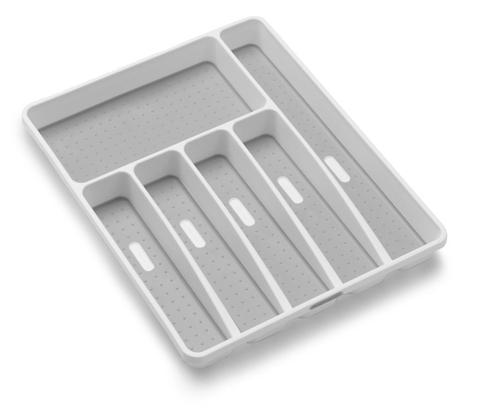 slide 1 of 7, madesmart Classic Large Silverware Tray, White, 1 ct