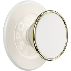 PopSockets Magnetic Enamel Phone Grip with MagSafe, Magnetic Adapter Ring Included – Coconut Cream