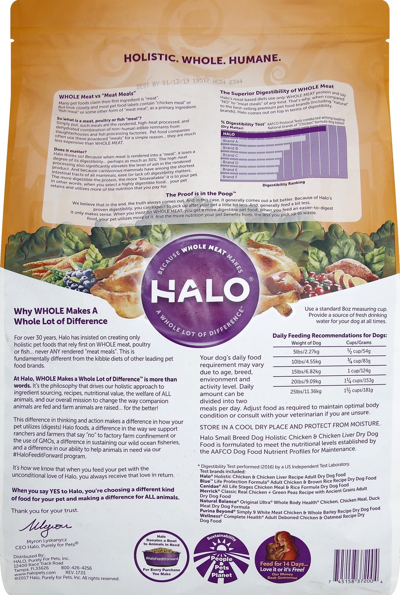 slide 8 of 8, Halo Dog Food 10 lb, 10 lb