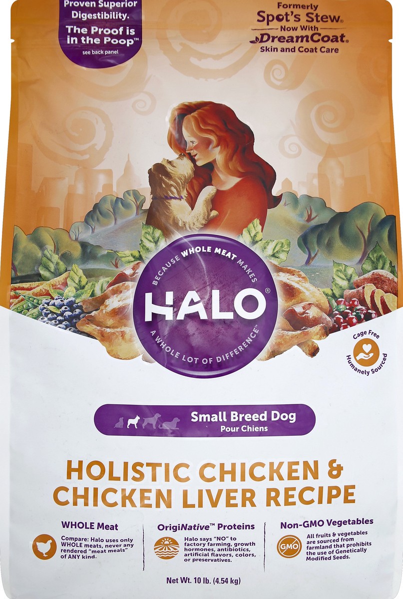 slide 1 of 8, Halo Dog Food 10 lb, 10 lb