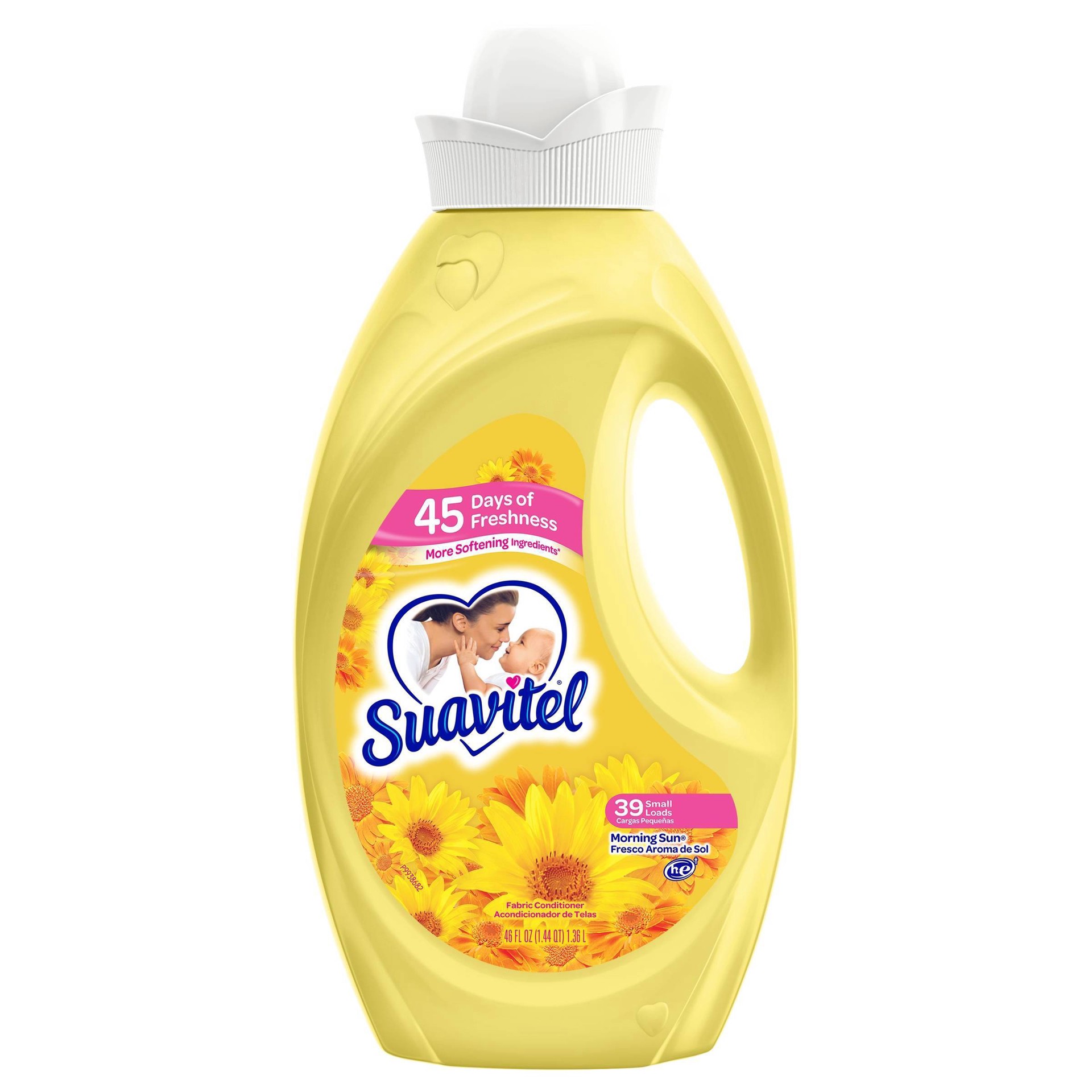 slide 1 of 1, Suavitel Morning Sun Liquid Fabric Softener, 46 fl oz