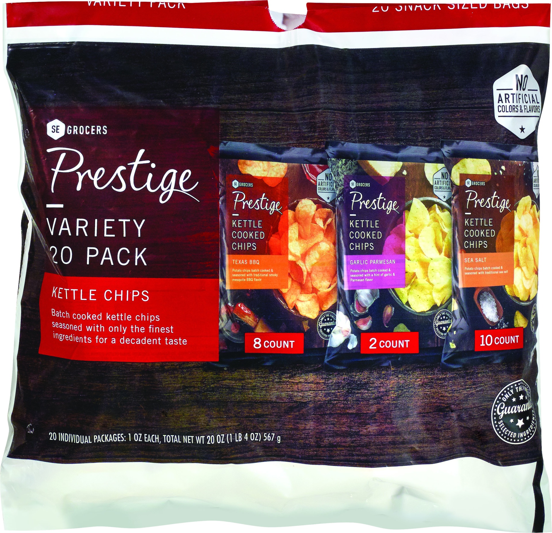 slide 1 of 1, SE Grocers Prestige Kettle Snack Pack, 20 oz