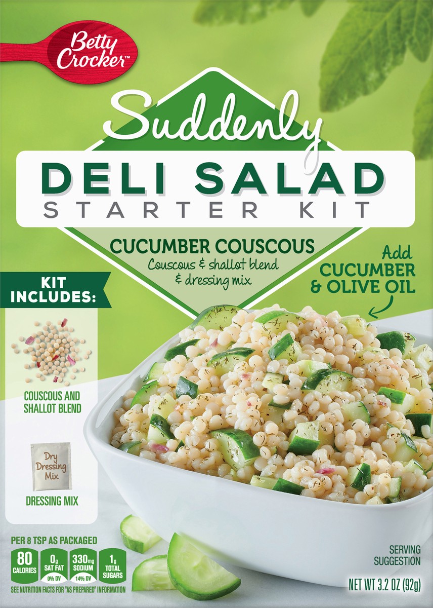 slide 6 of 9, Betty Crocker Suddenly Salad Cucumber Couscous Deli Salad Kit, 1 ct